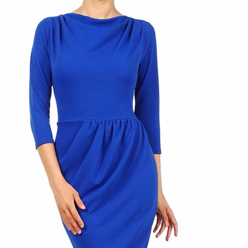 NWT blue Scoop Neck Dress‎ with a Tulip Skirt